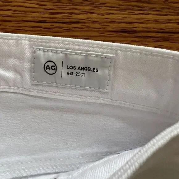 AG Adriano Goldschmied High Rise Boot Cut Jeans Sz 25 White‎ Alexxis Vintage Fit